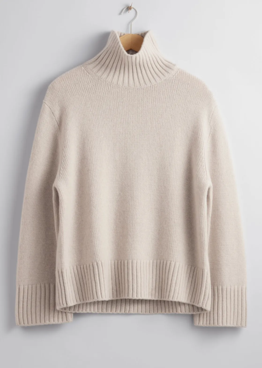 Cashmere-Blend Mock Neck Sweater