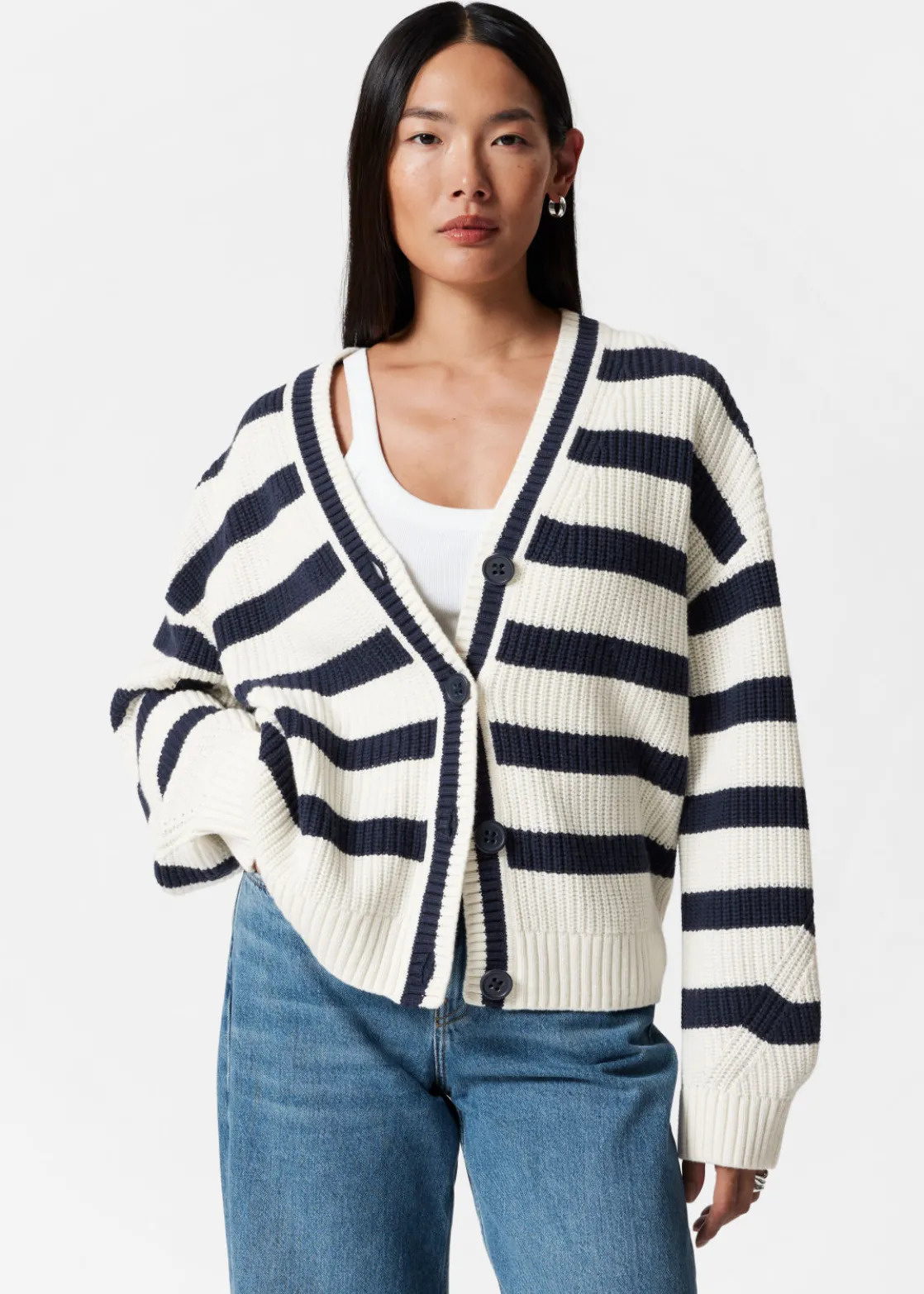 Striped Knit Cardigan