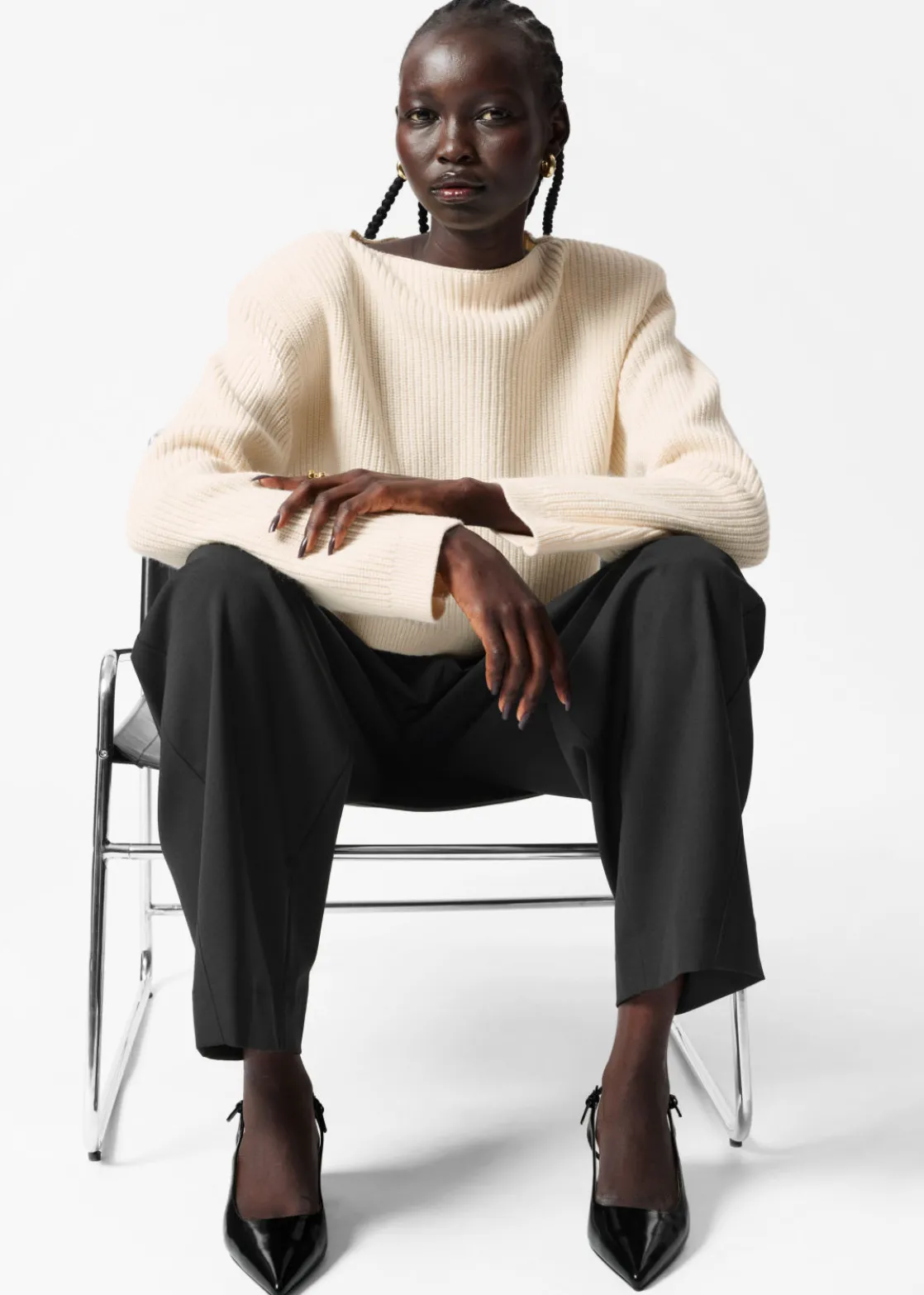 Tailored Barrel-Leg Trousers