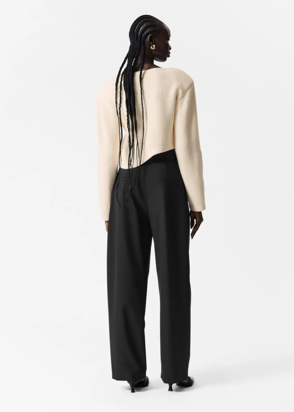 Tailored Barrel-Leg Trousers