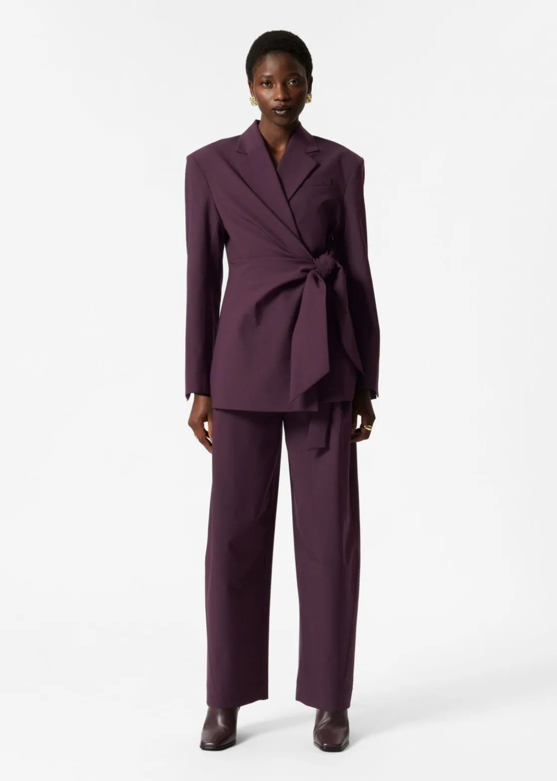 Tailored Barrel-Leg Trousers