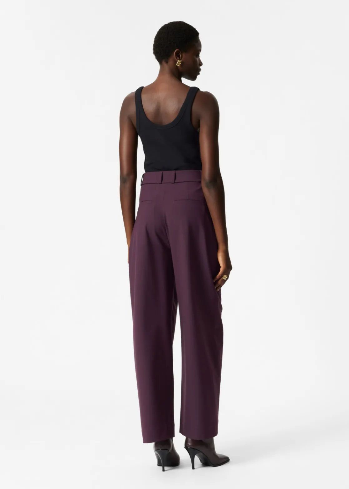 Tailored Barrel-Leg Trousers
