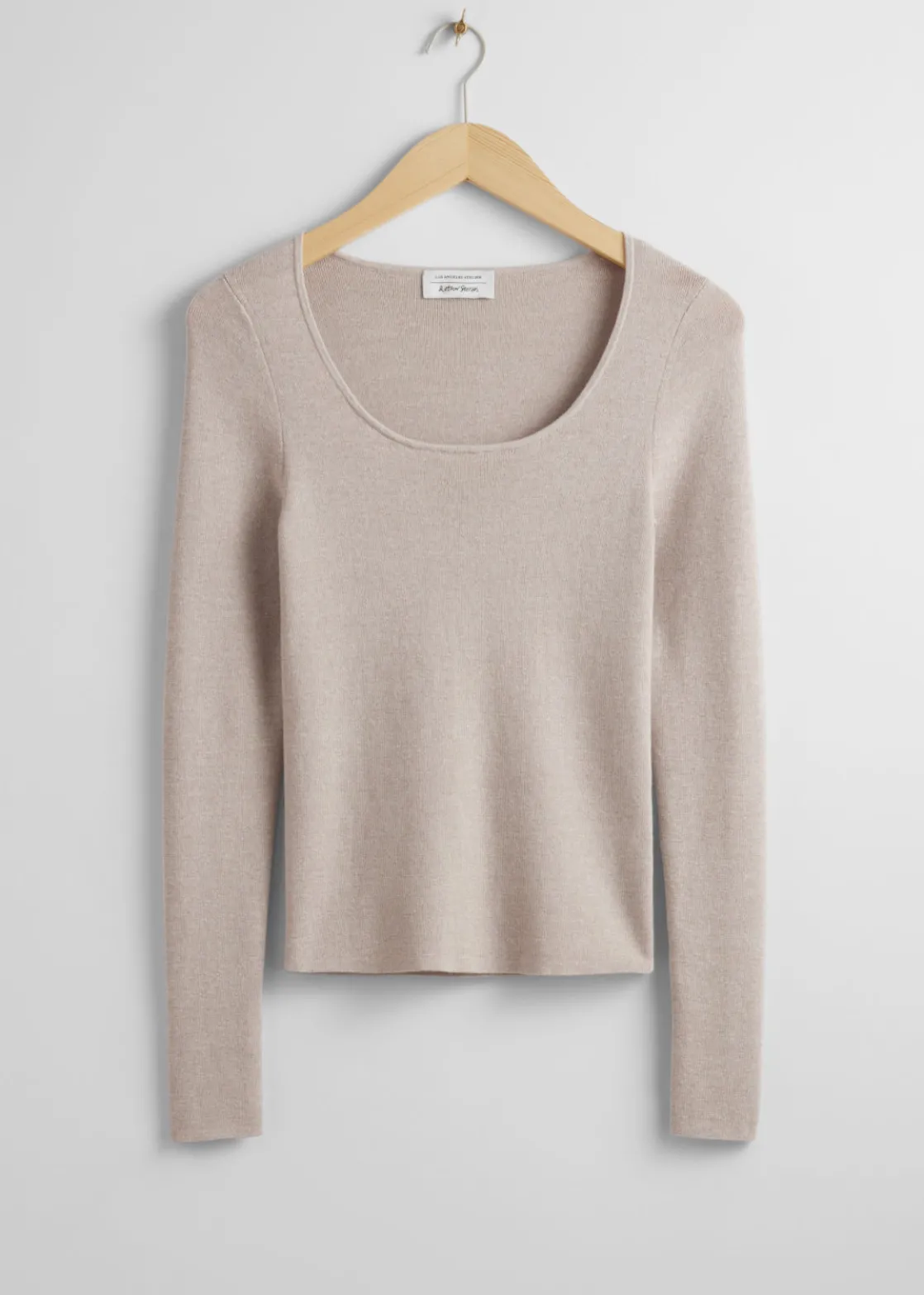Fitted Scoop-Neck Top