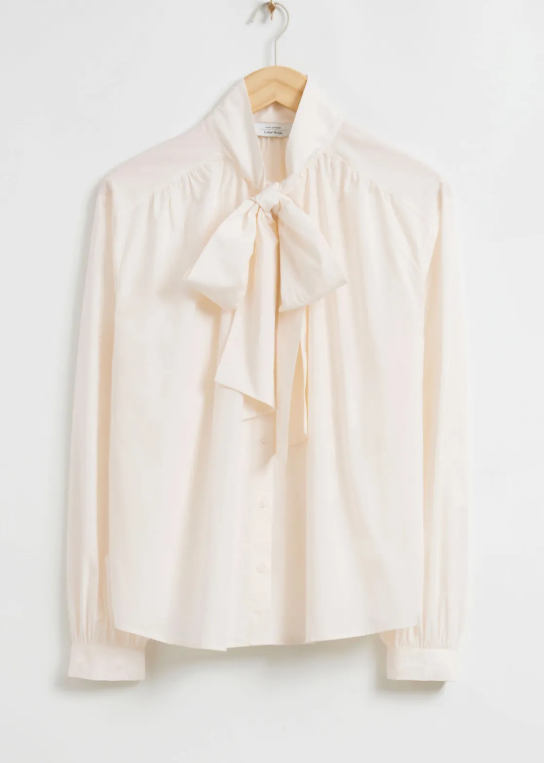 Relaxed Lavallière-Neck Blouse