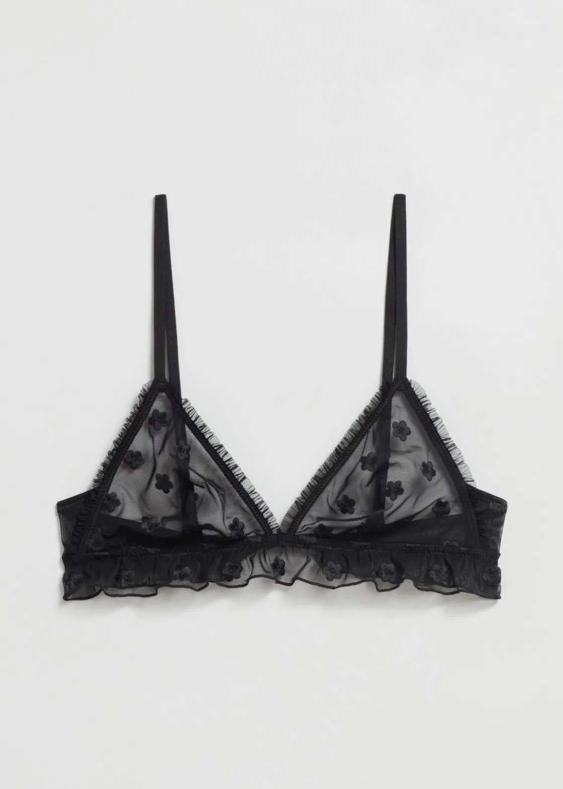 Frilled Sheer Soft Bra