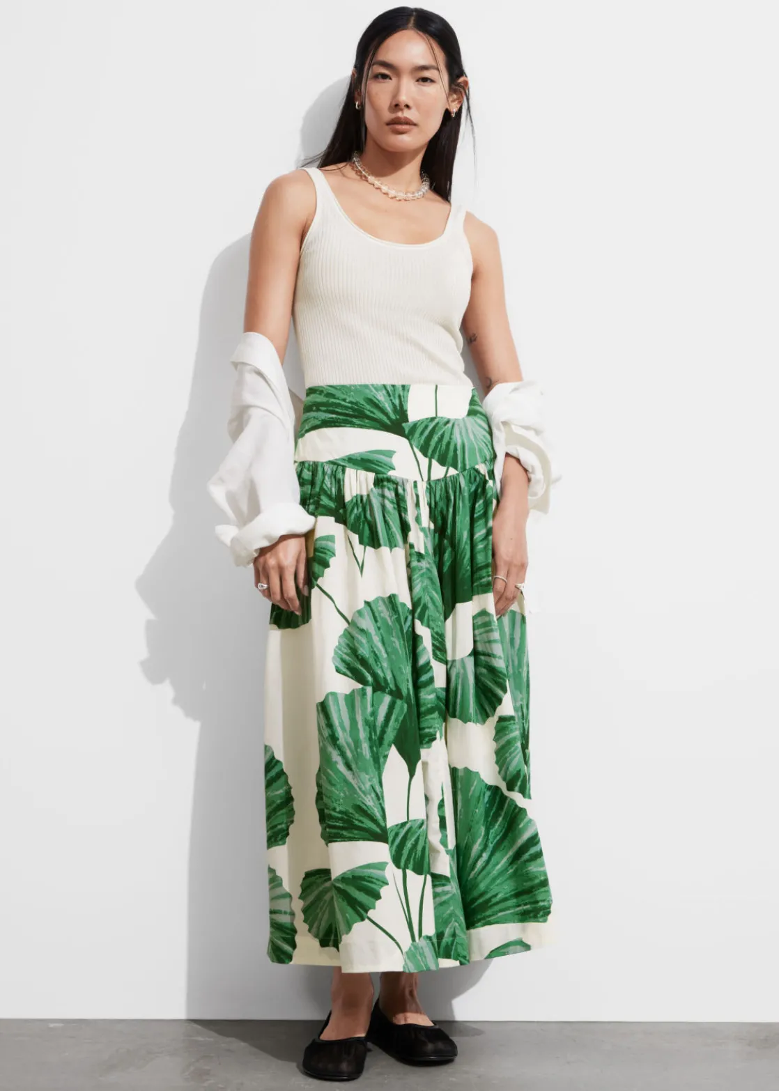 A-Line Midi Skirt