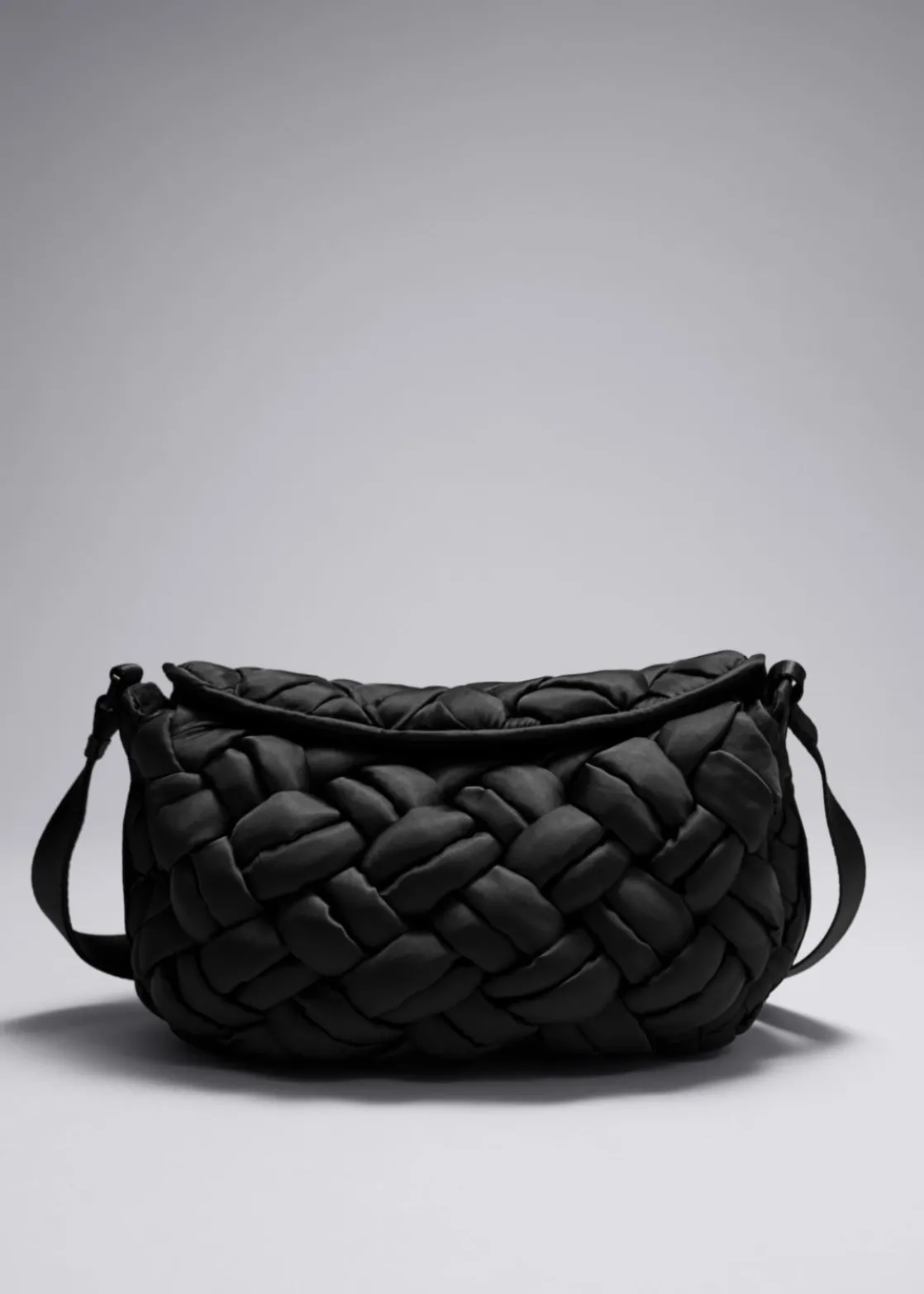 Braided Nylon Shoulder Bag