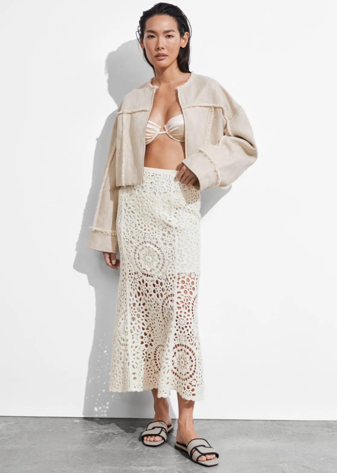 Crocheted Midi Skirt