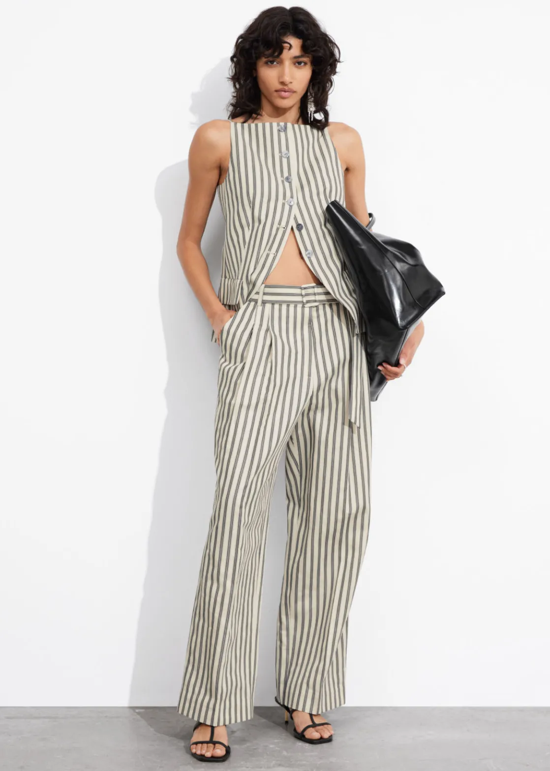 Striped Tailored Trousers