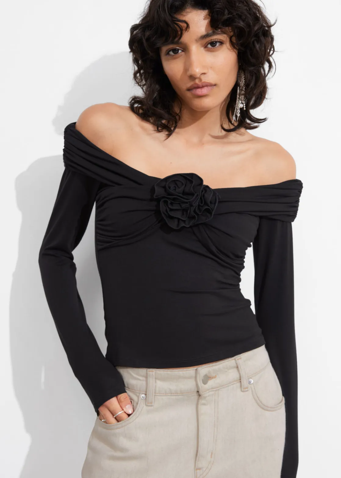 Ruched Off-Shoulder Top