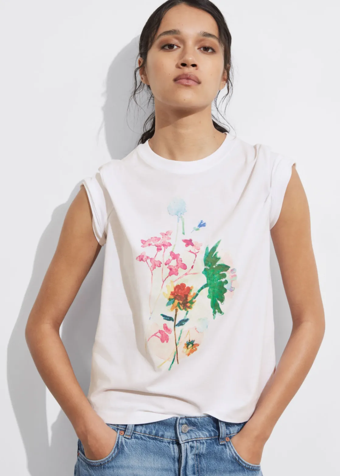 Floral Print Jersey T-Shirt