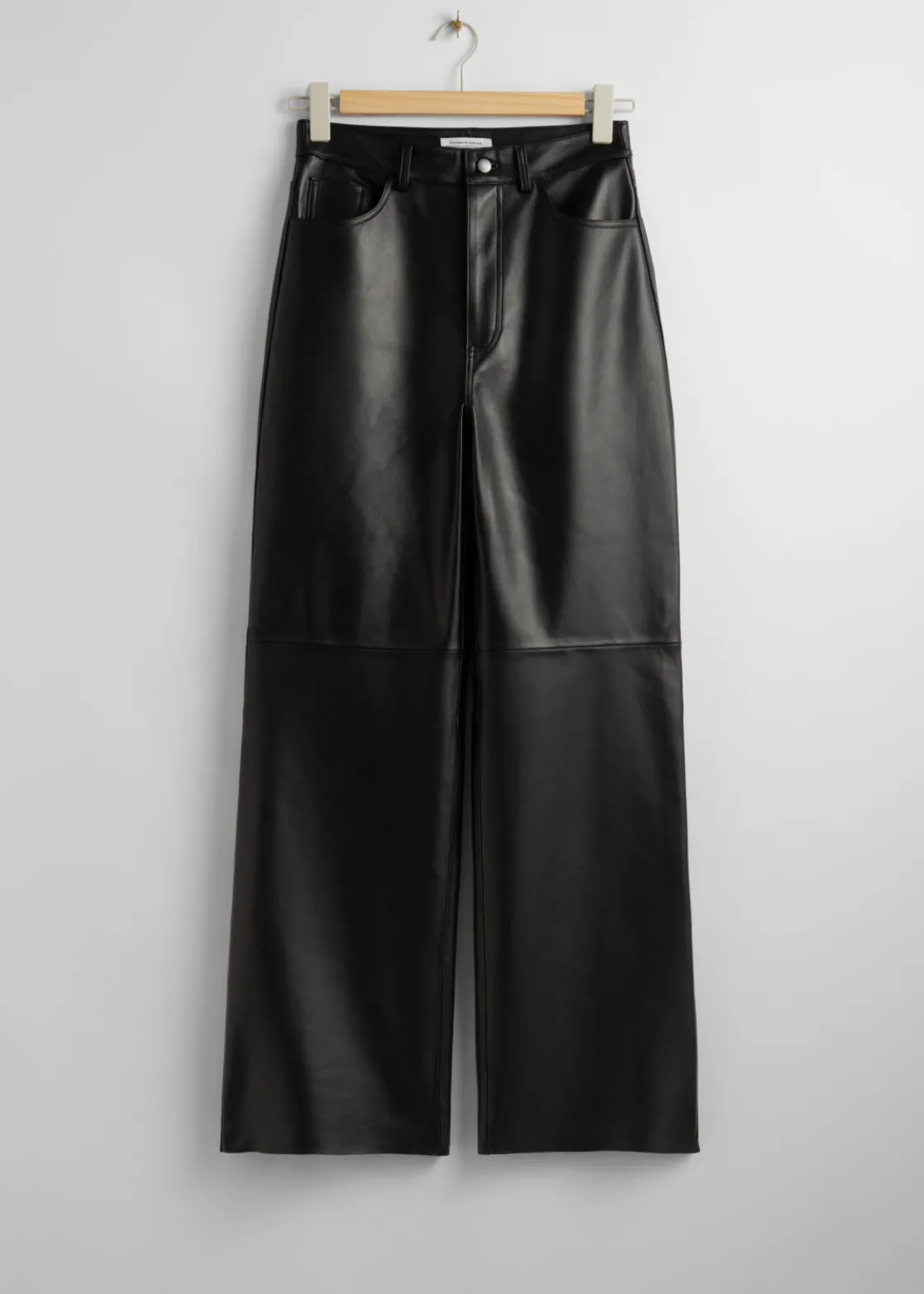 Straight Leather Trousers