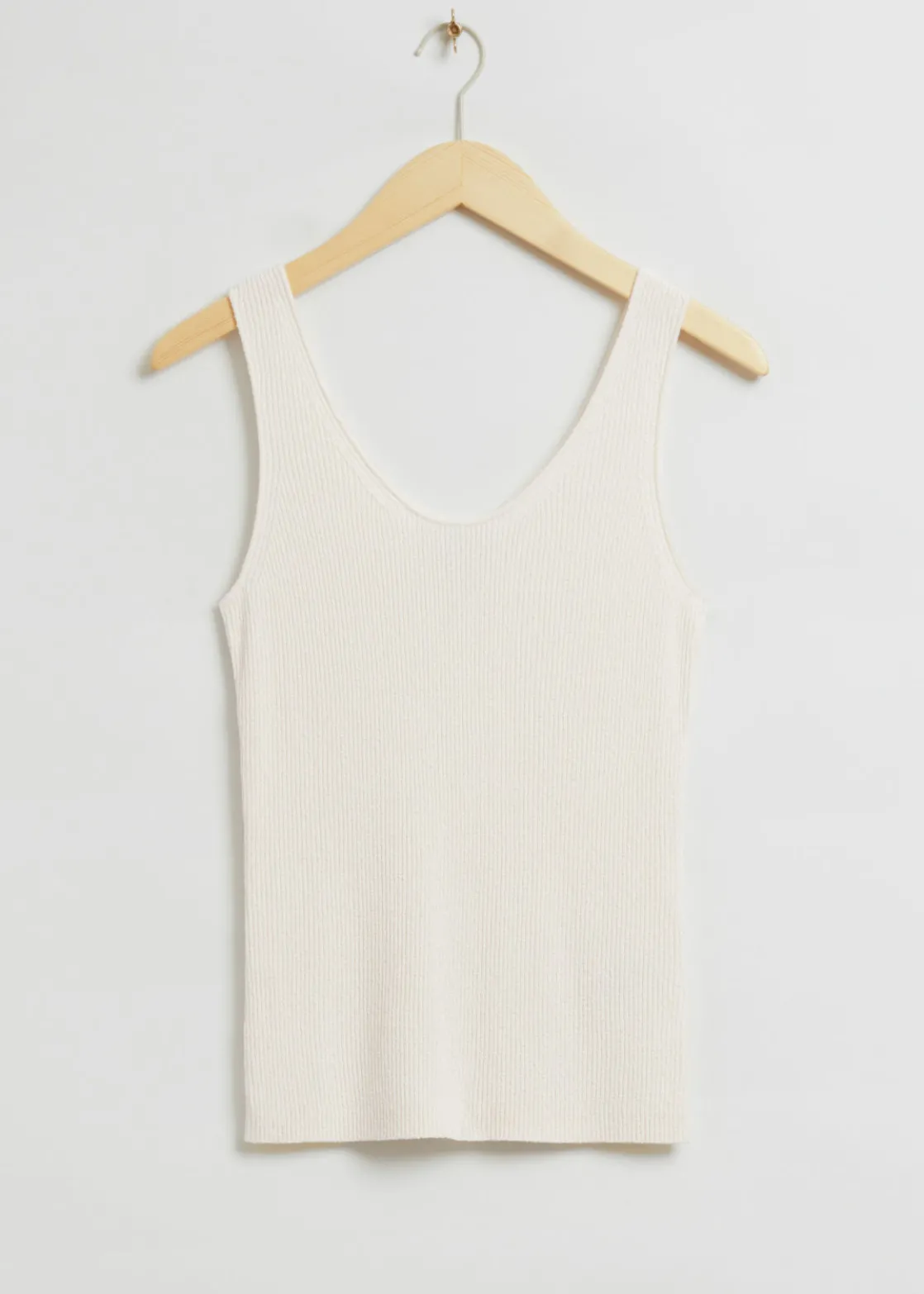 Slim-Fit Ribbed Silk Blend Top