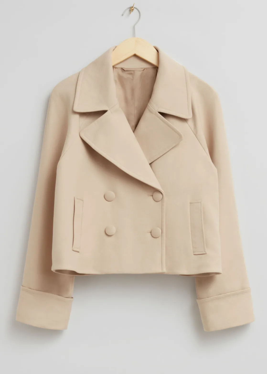 Relaxed Cropped Pea Coat