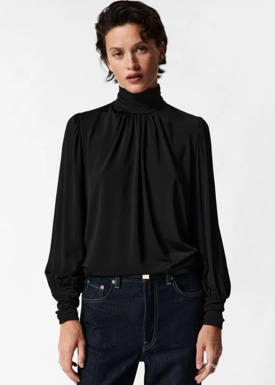 Mock Neck Blouse