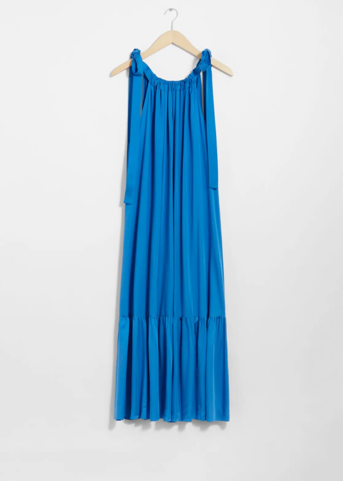 Gathered Sleeveless Midi Dress