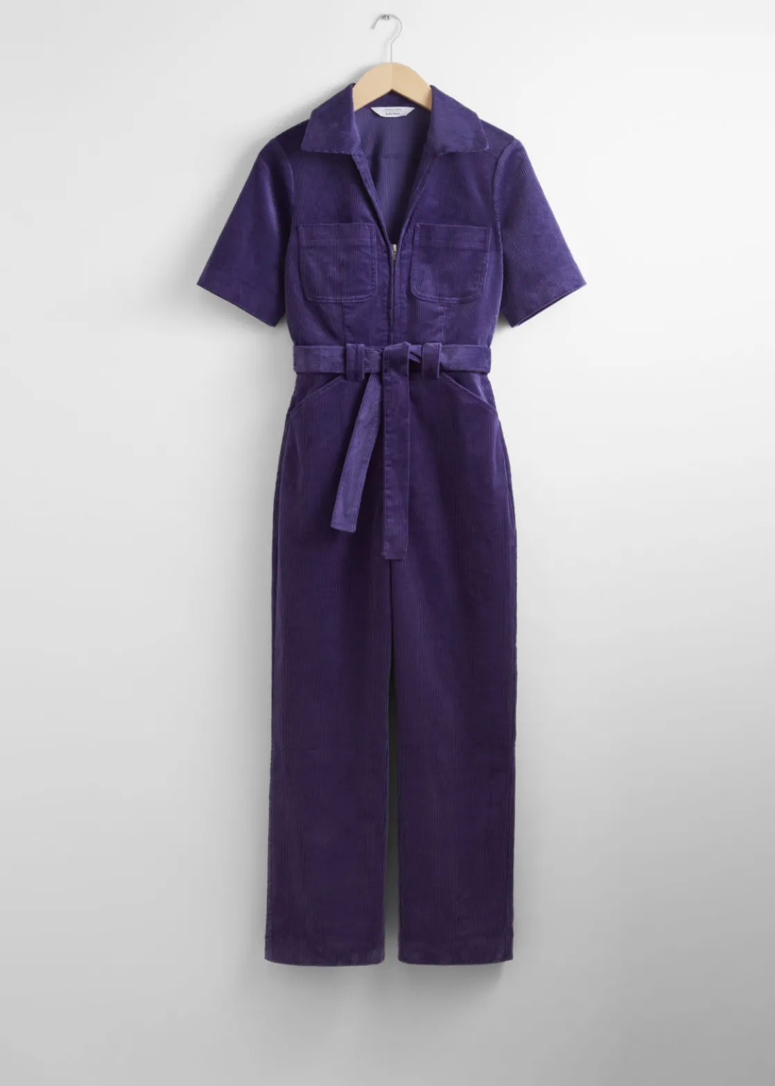 Belted Corduroy Jumpsuit