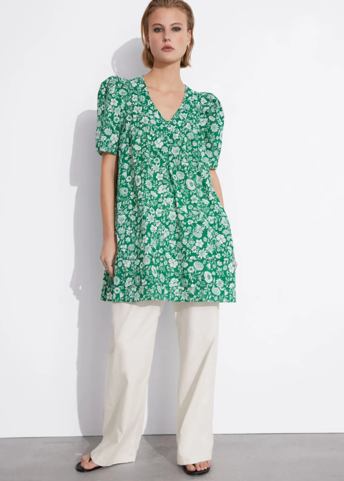 A-Line Short-Sleeve Dress