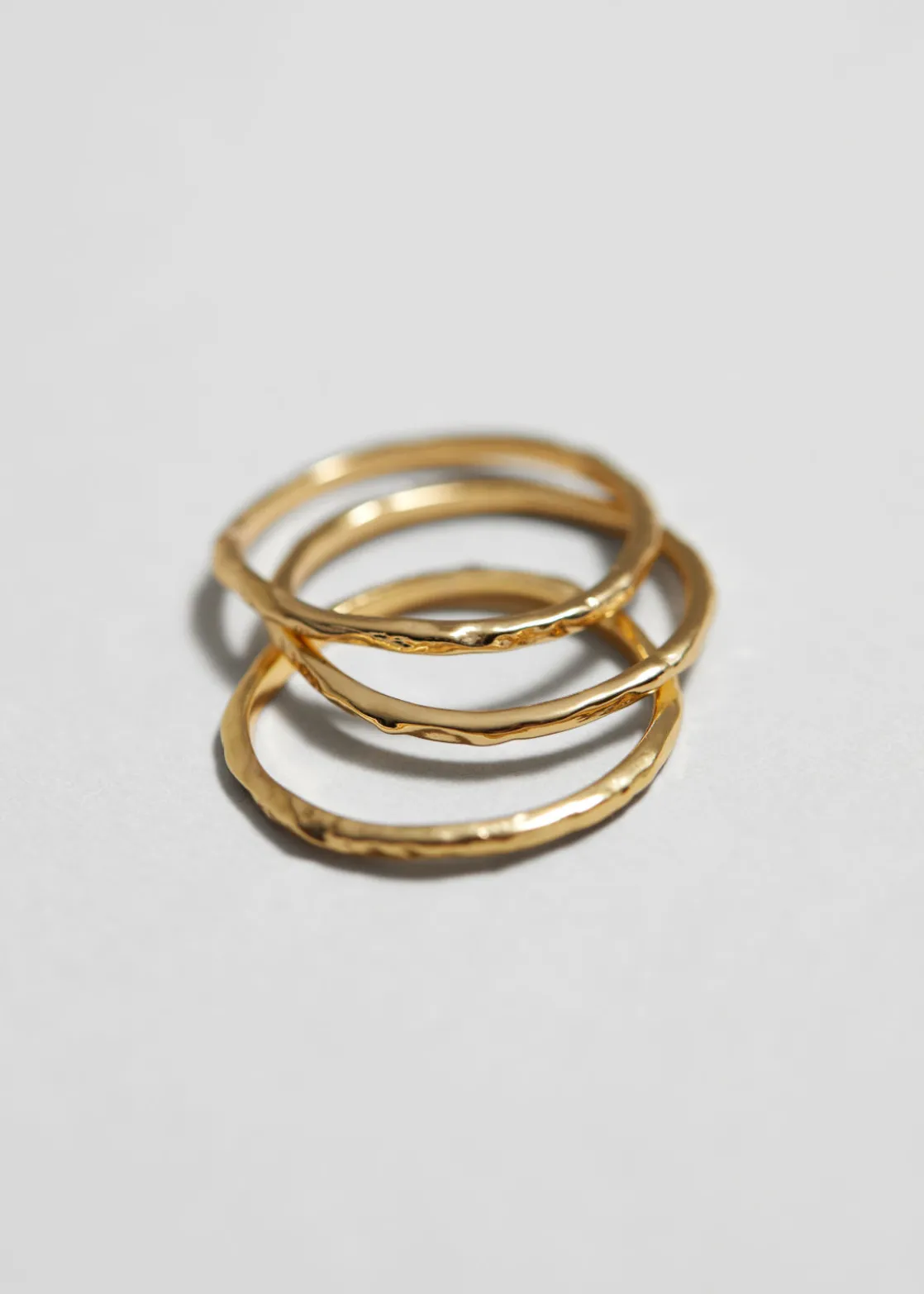 Hammered Ring Set