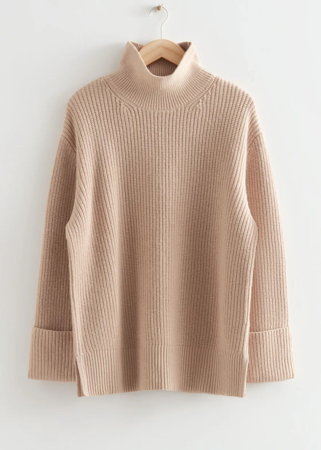 Oversized Turtleneck Knit Sweater