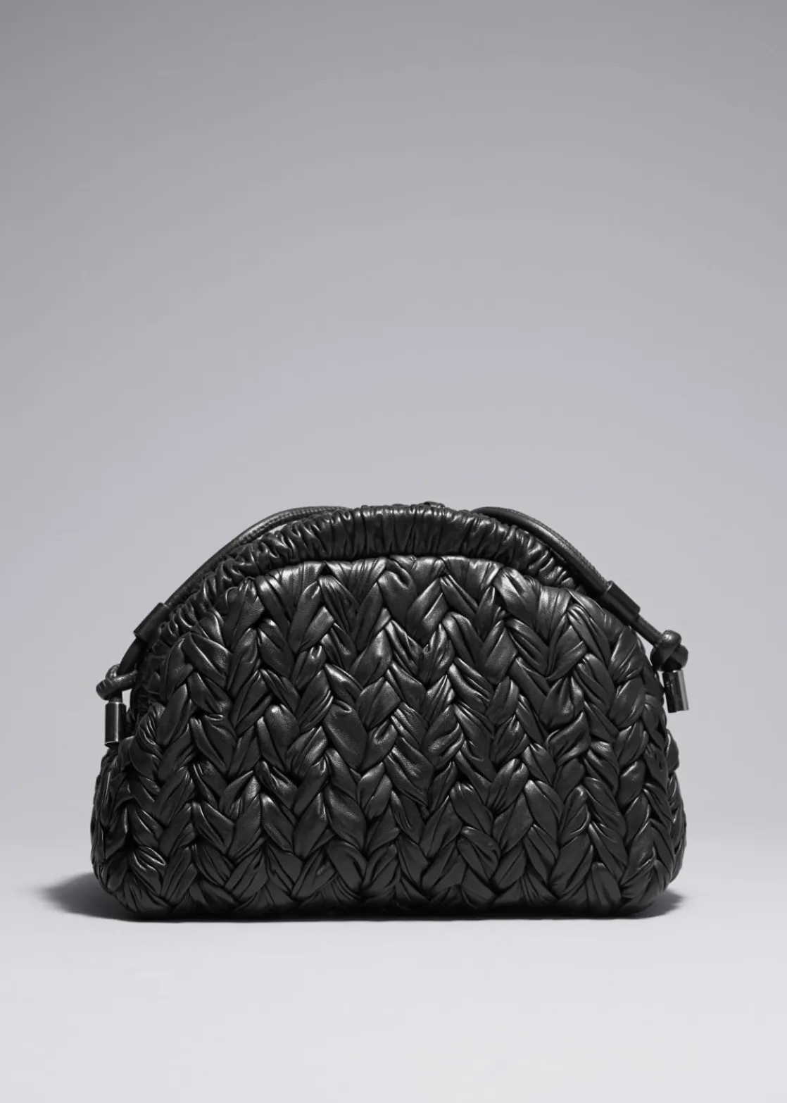 Braided Leather Clutch Bag