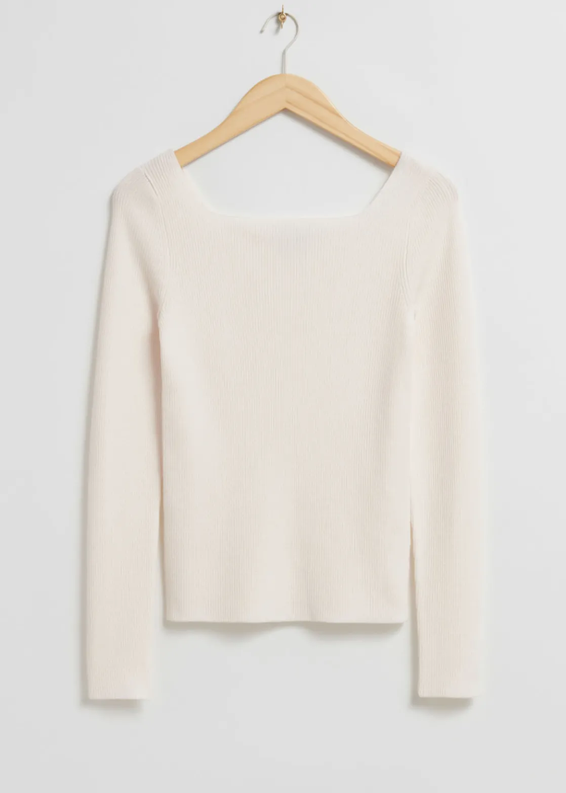 Square-Neck Knit Top
