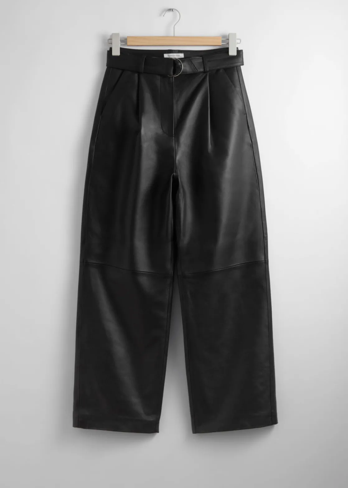 Wide Leather Trousers