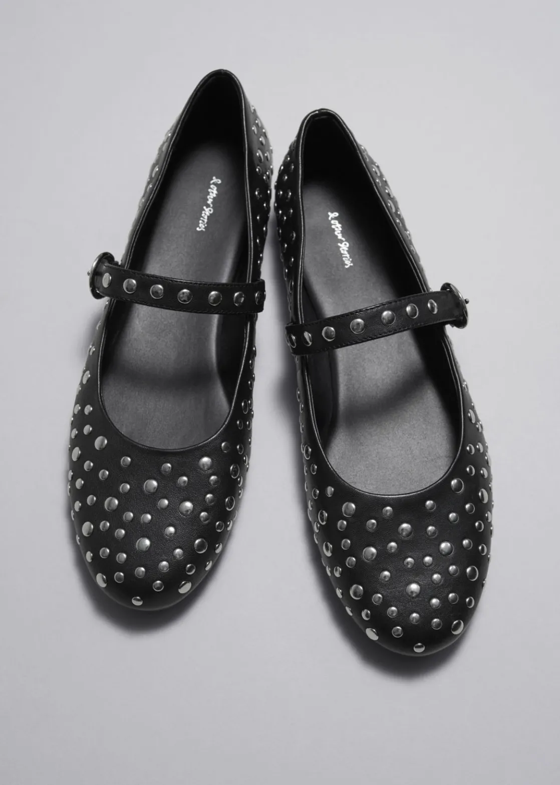 Studded Leather Ballet Flats