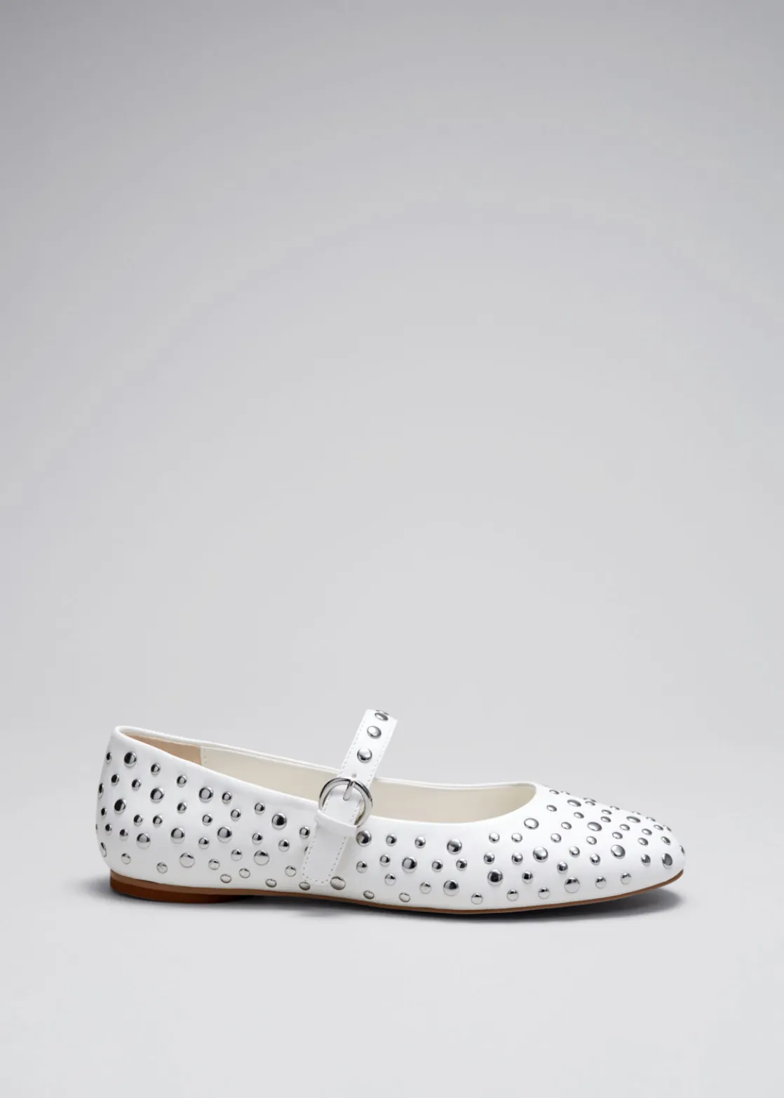 Studded Leather Ballet Flats