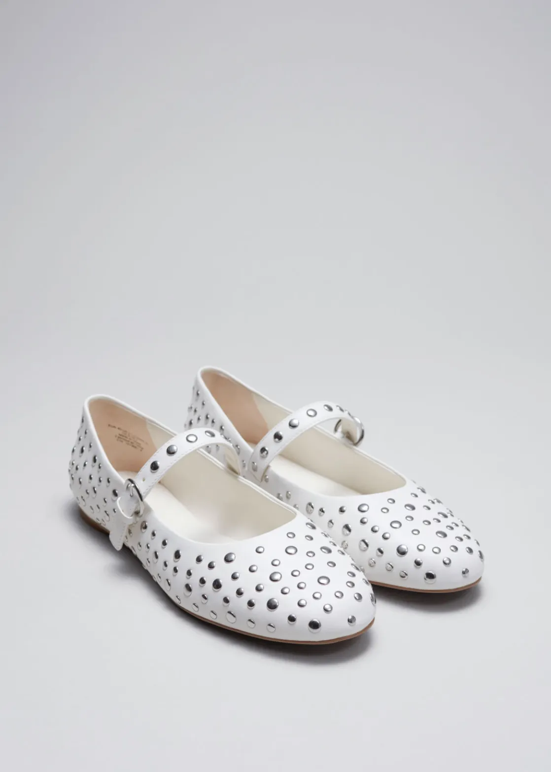Studded Leather Ballet Flats