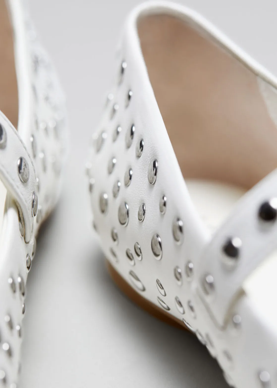 Studded Leather Ballet Flats