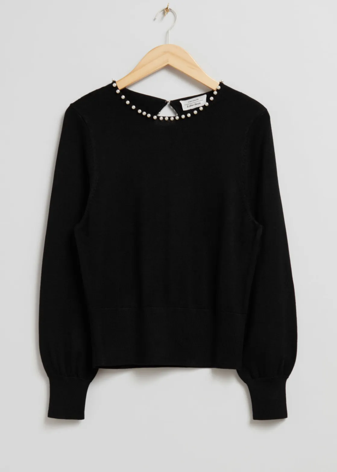 Pearl Bead-Trimmed Sweater