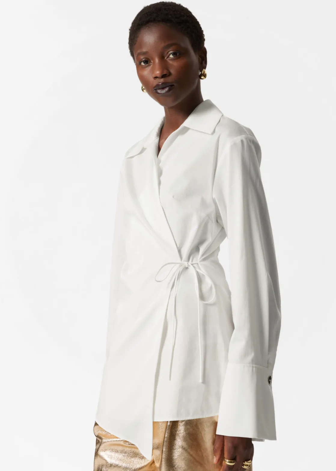Cotton Wrap Shirt