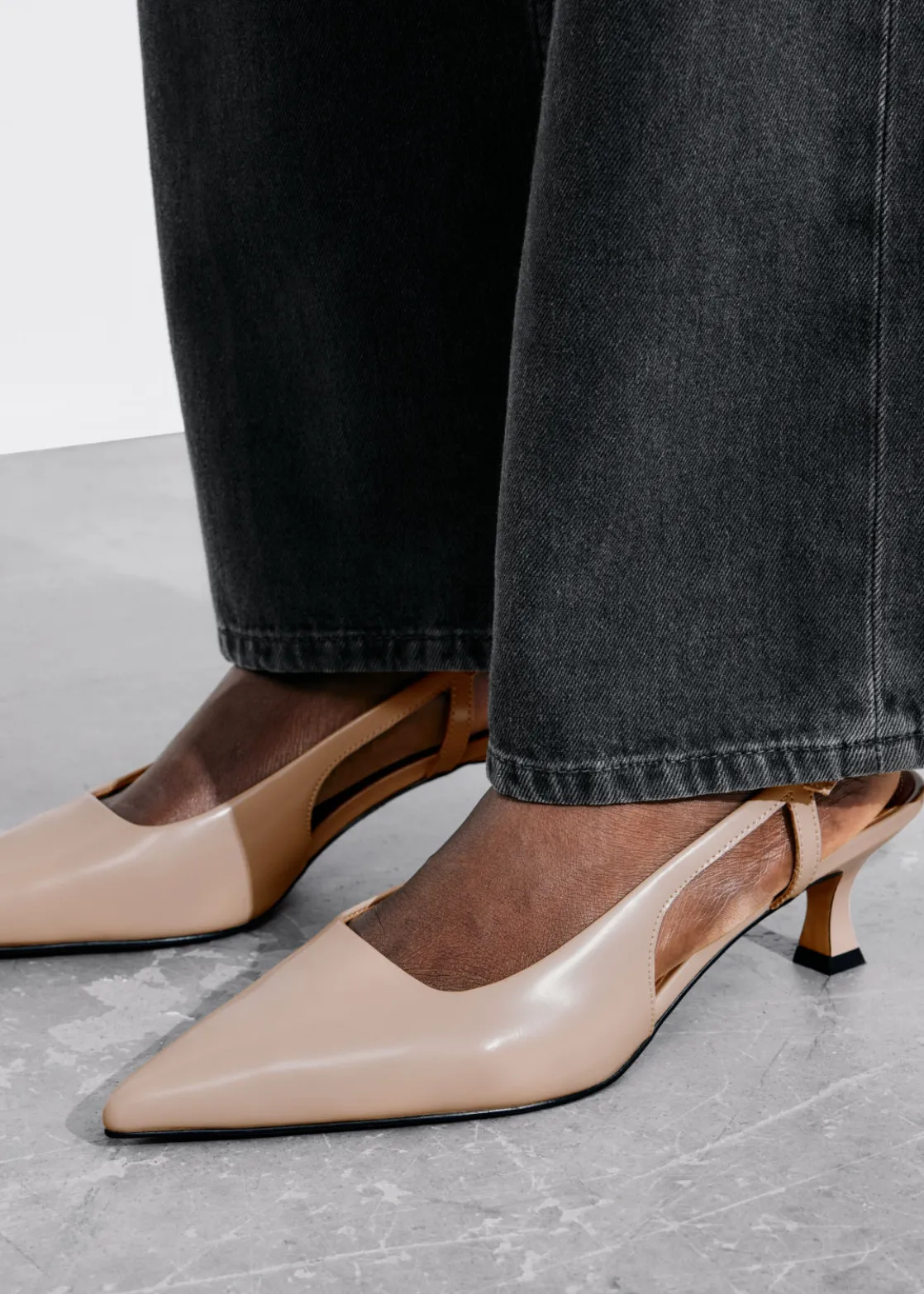 Slingback Leather Pumps