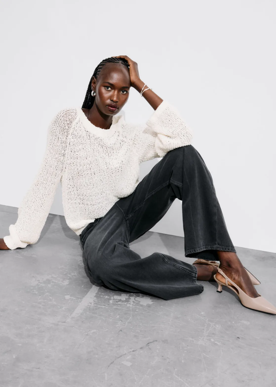 Slingback Leather Pumps