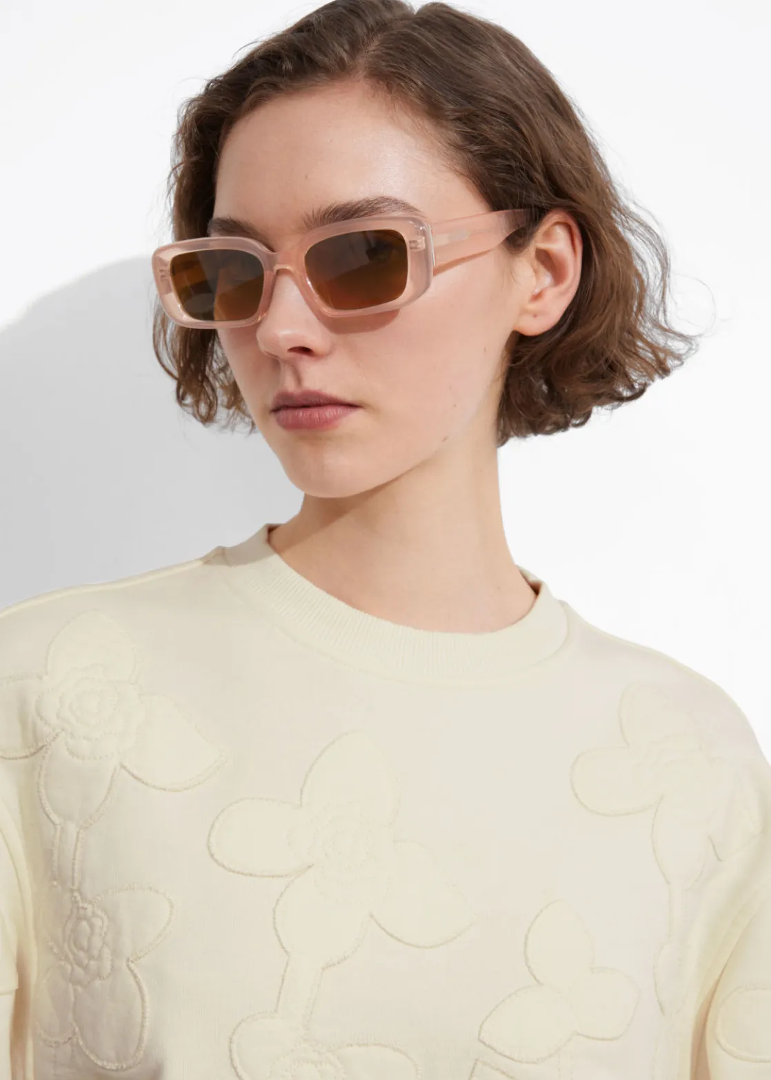 Bold Rectangular-Frame Sunglasses