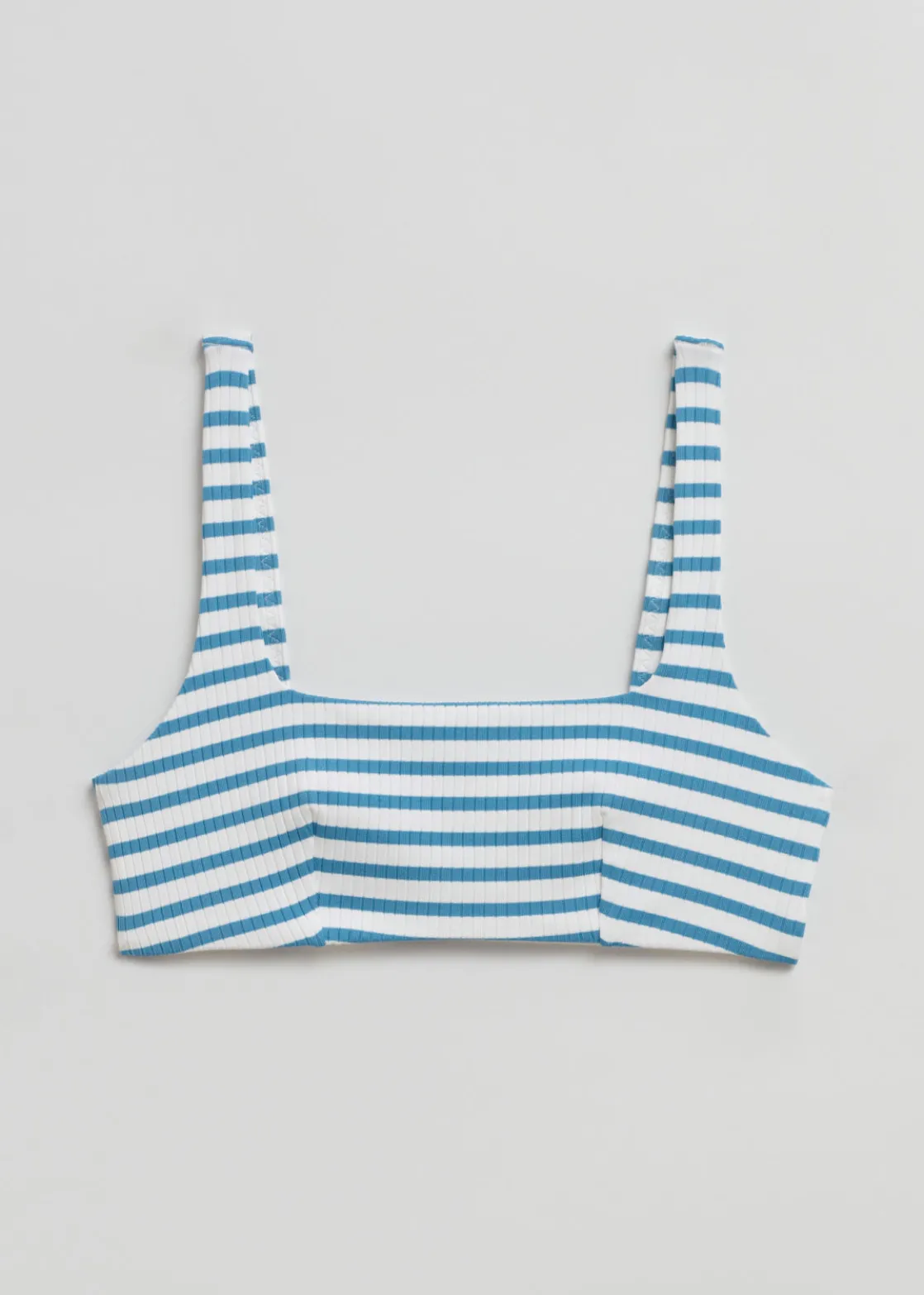 Ribbed Bandeau Bikini Top