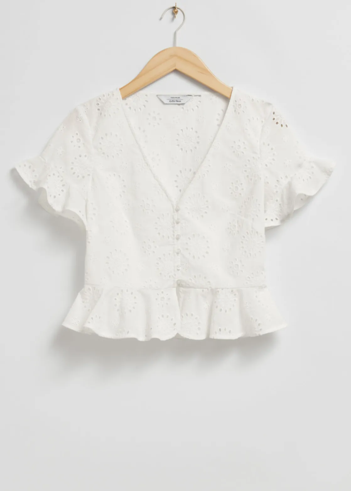 Broderie Anglaise Frilled Blouse