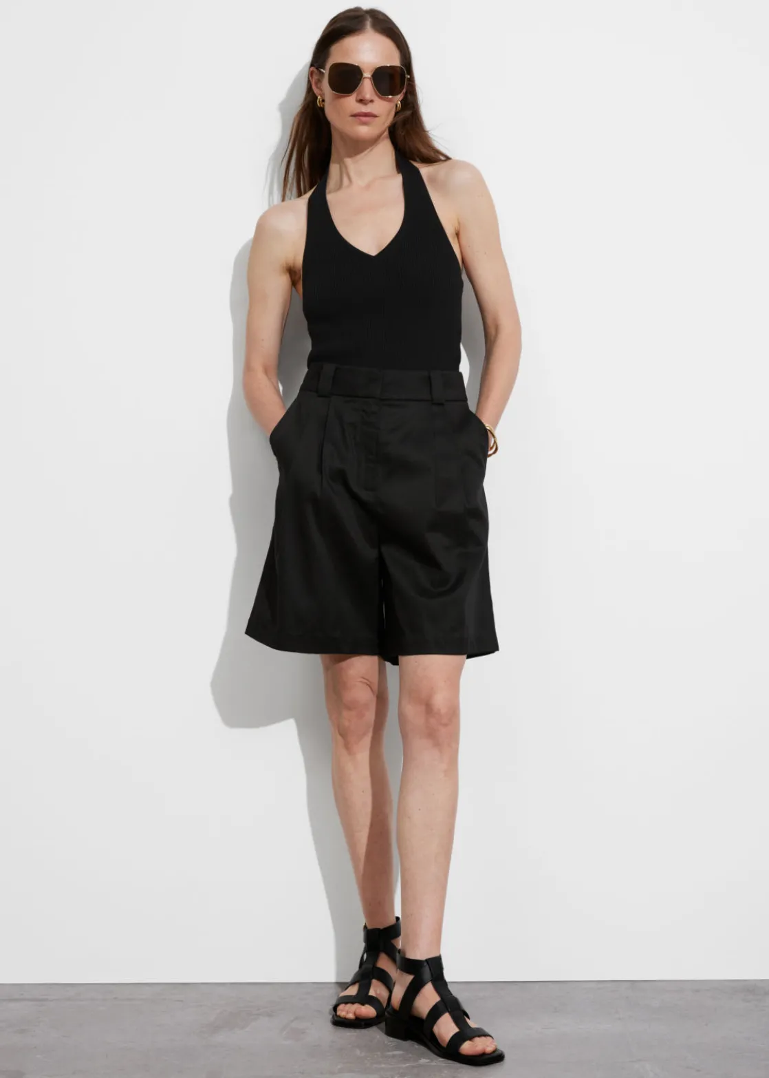 Ribbed Halterneck Top