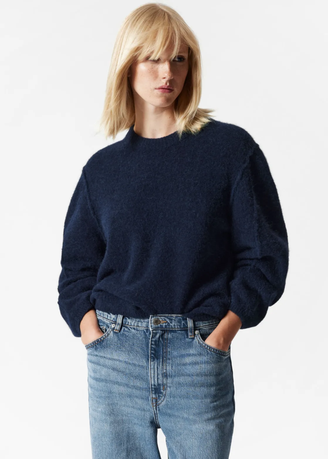 Alpaca-Blend Knit Sweater