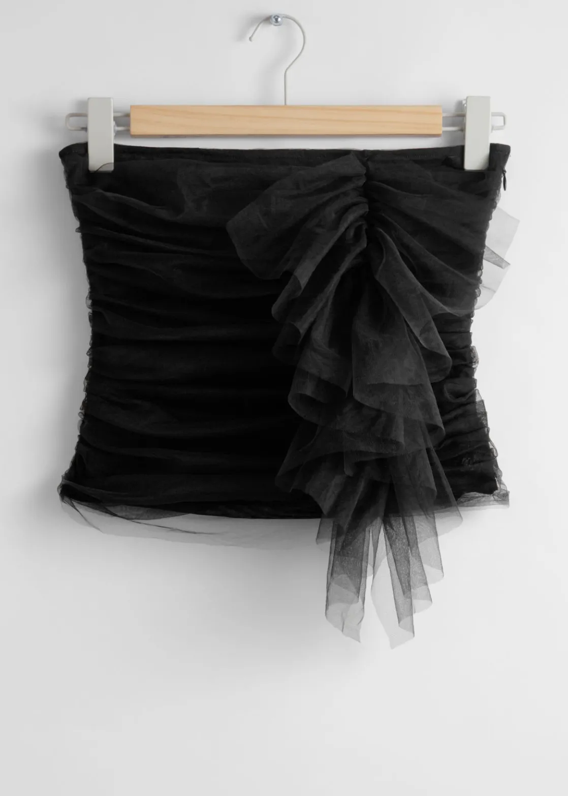 Ruffled Tulle Corset Top
