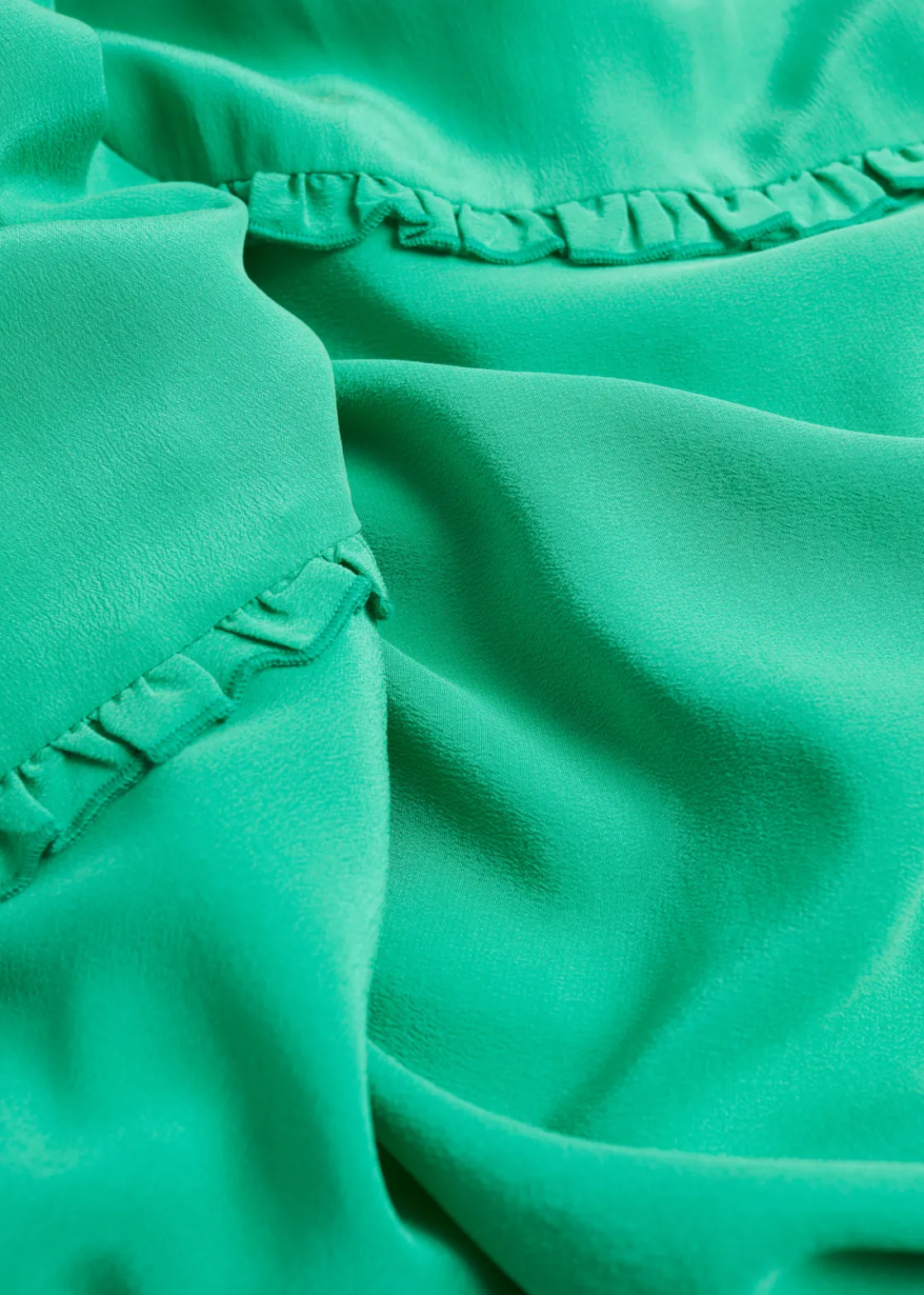 Fluid-Fit Wide Sleeve Silk Dress