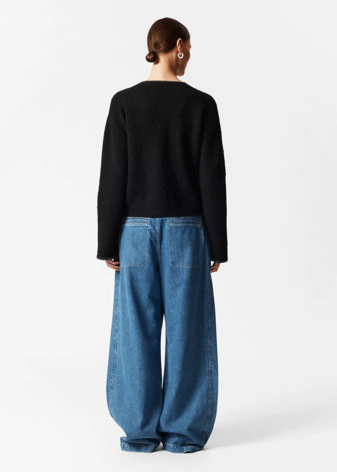 Sequin-Trimmed Cardigan