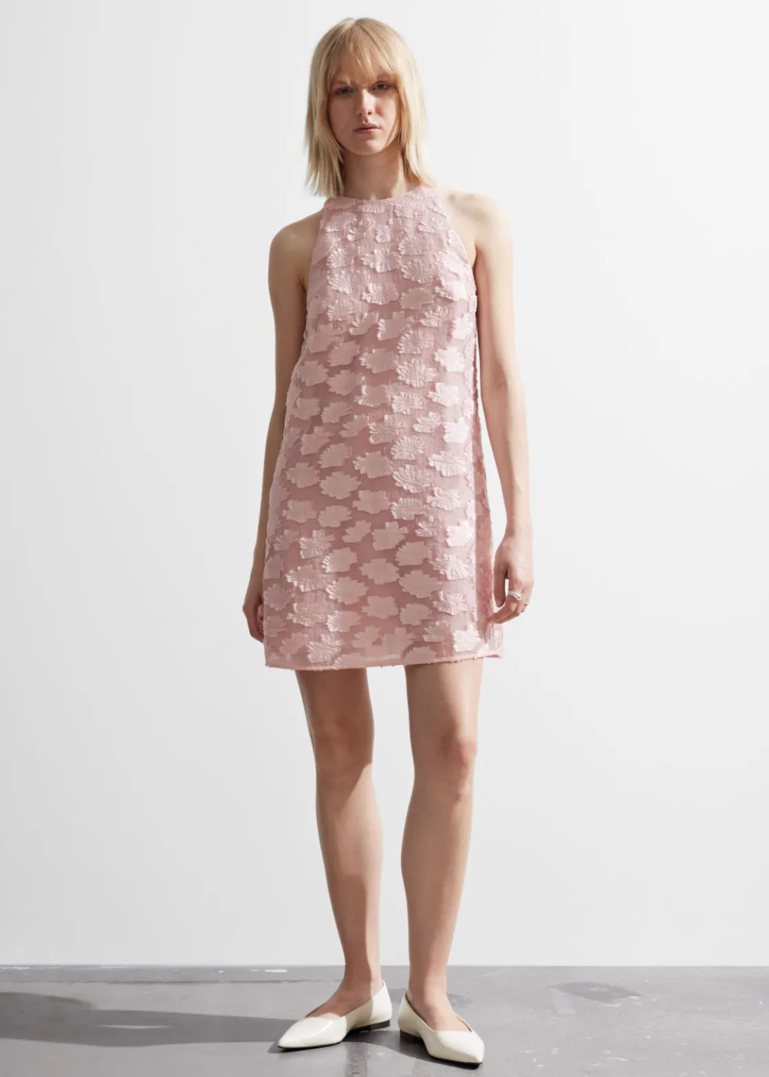 Sleeveless Jacquard Mini Dress