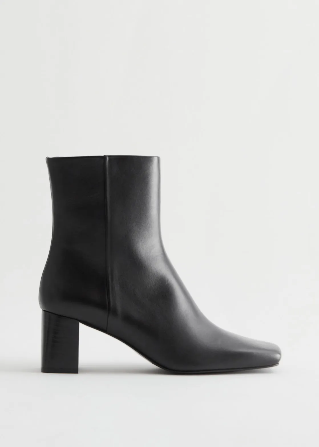 Squared Toe Leather Boots