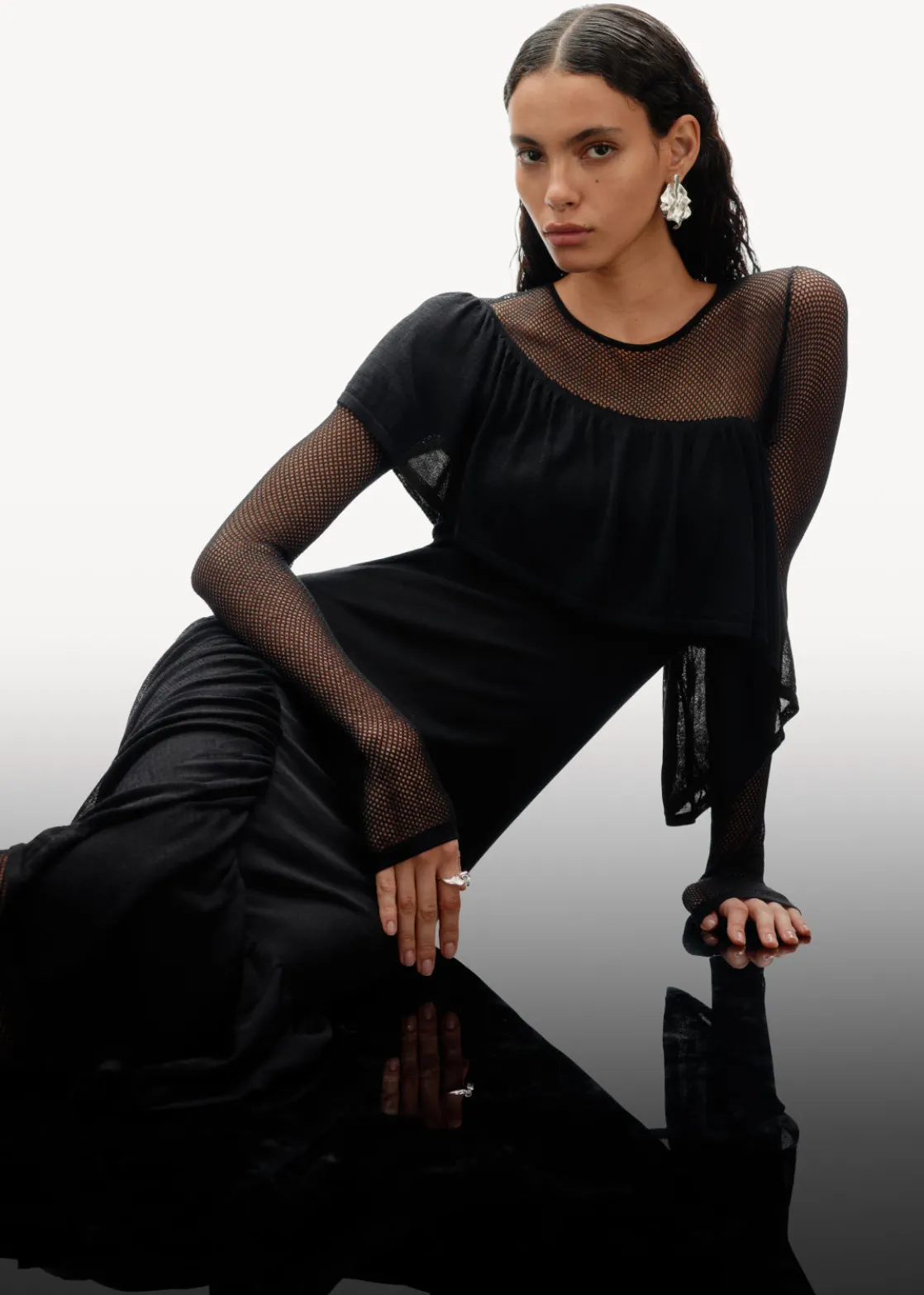 Layered Knit Midi Dress