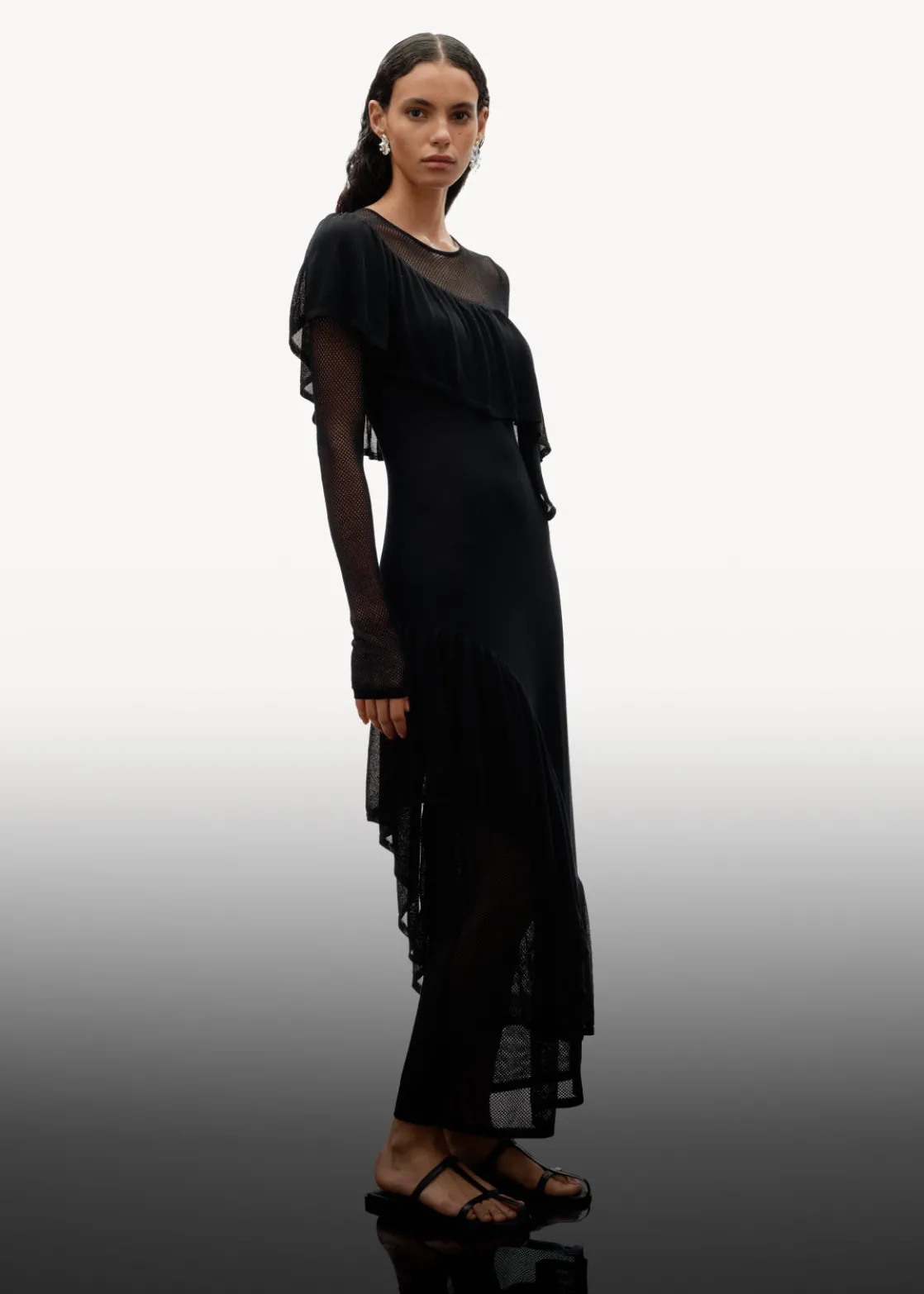 Layered Knit Midi Dress