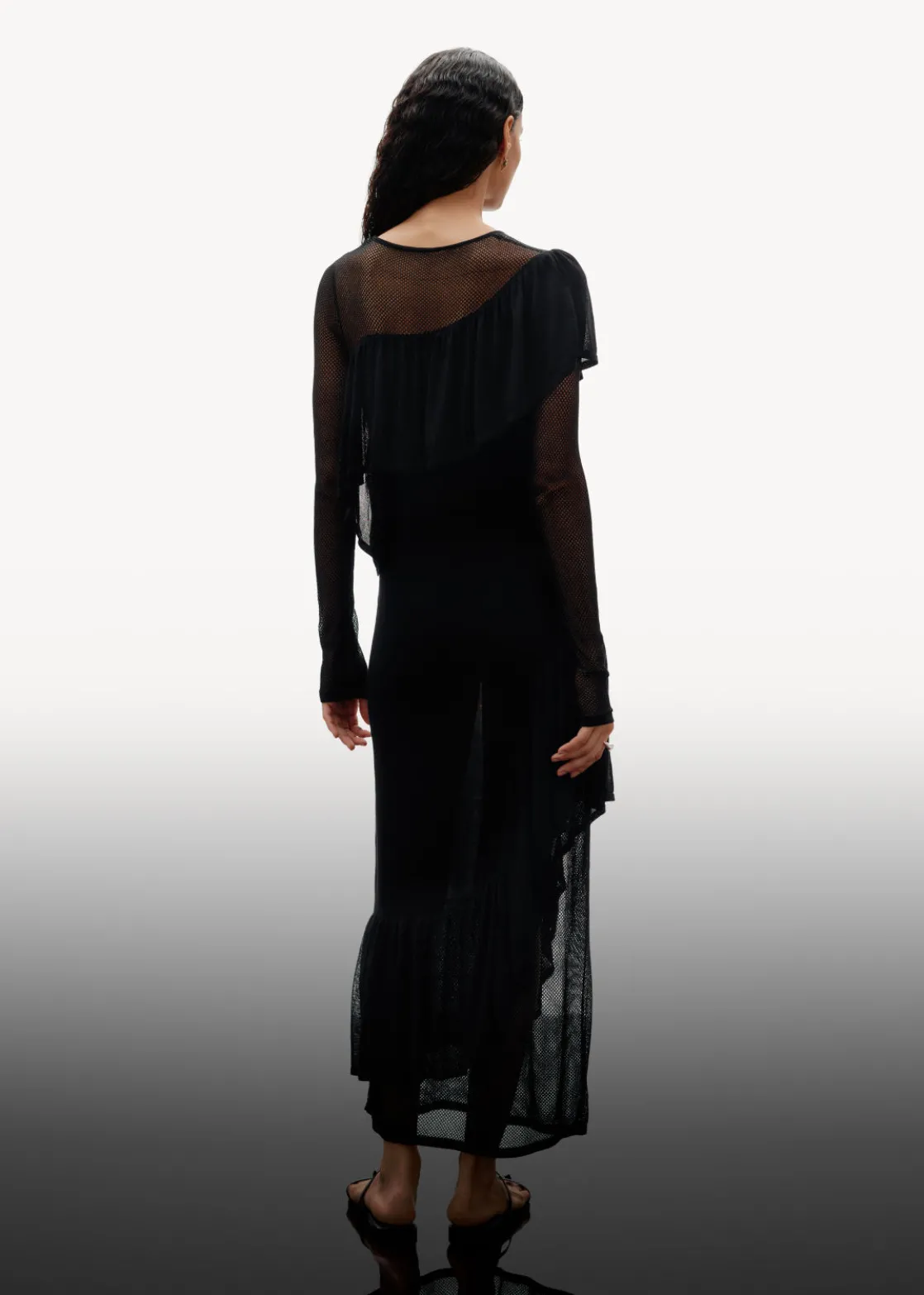 Layered Knit Midi Dress