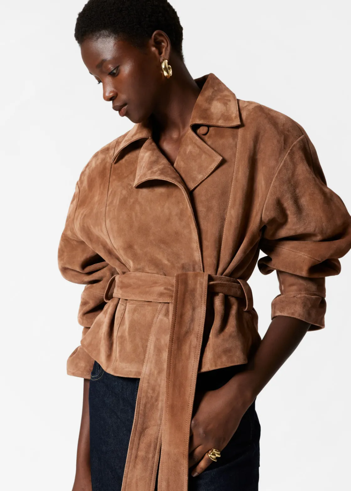 Belted Suede Jacket