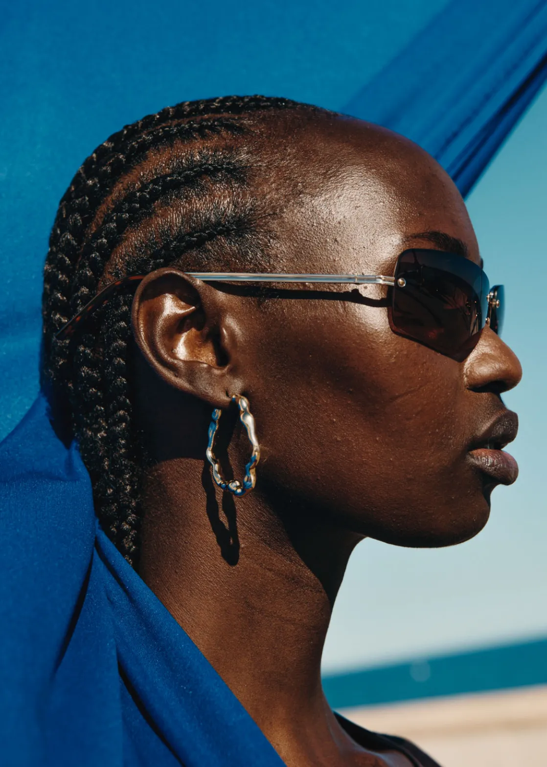 Frameless Rectangular Sunglasses